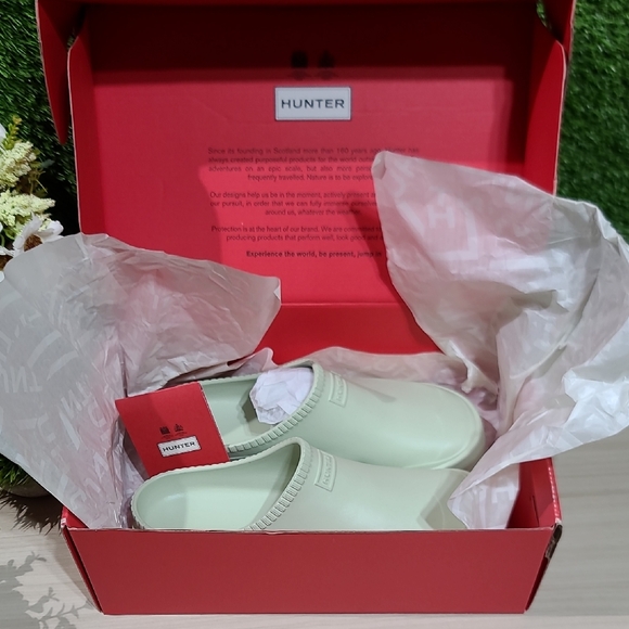 Hunter in/Out Bloom Foam Clog - Muffled Green, Women's 9 Medium NEW - Picture 8 of 9